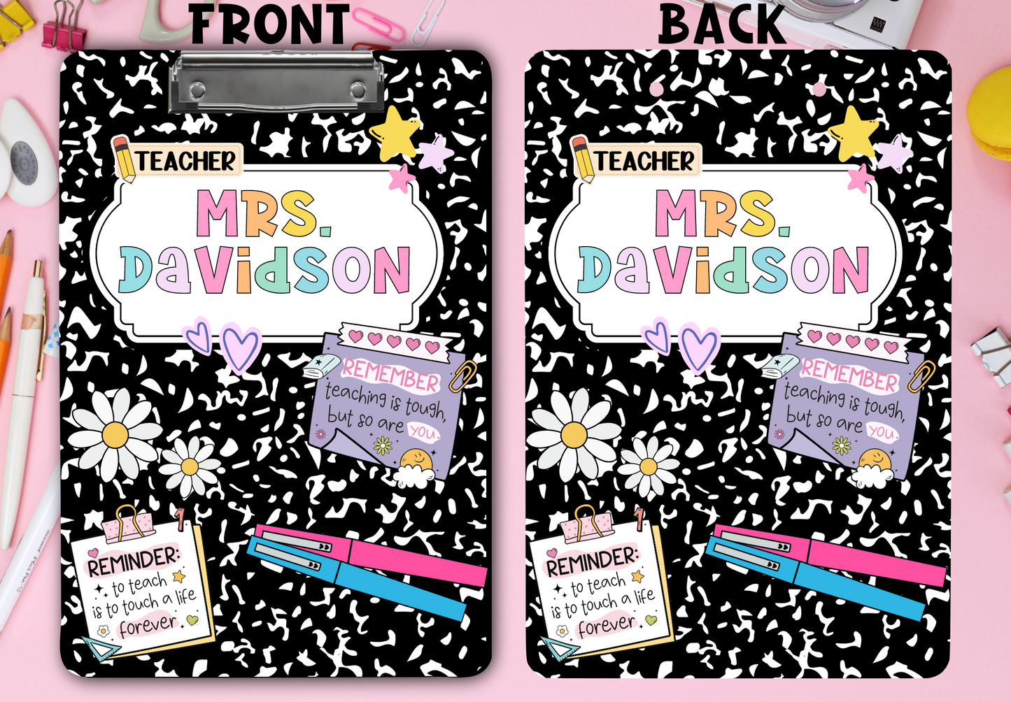 Personalized Teacher Clipboard