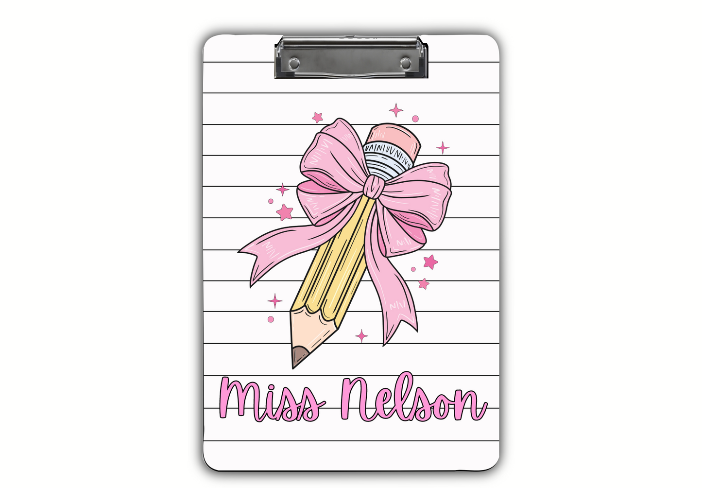 Personalized Teacher Clipboard – Sublimation, Custom Name, Colorful Classroom Gift