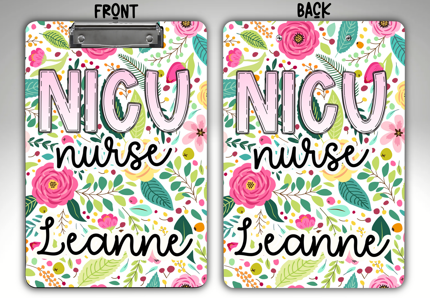 Personalized Nurse Clipboard, NICU Nurse Clipboard