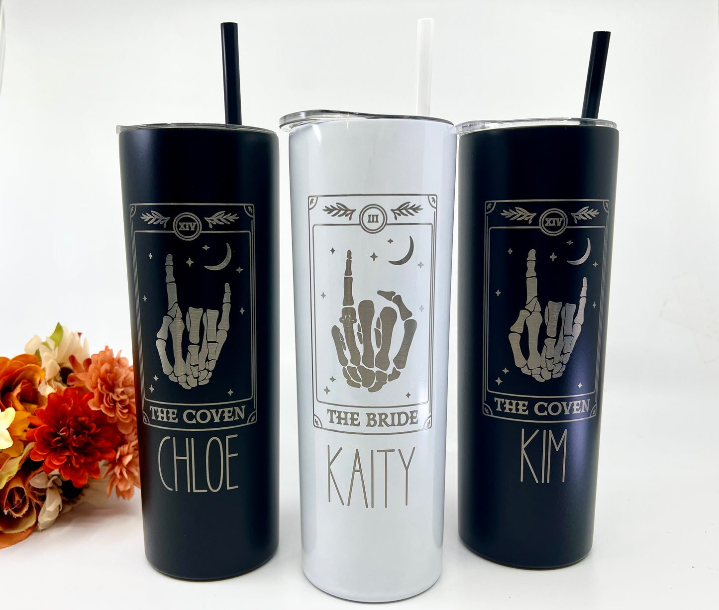 Halloween Bachelorette Party, Spooky Bachelorette Tumblers, Halloween Bachelorette, Till Death Do us Party, The Bride the Coven, Coven Bach