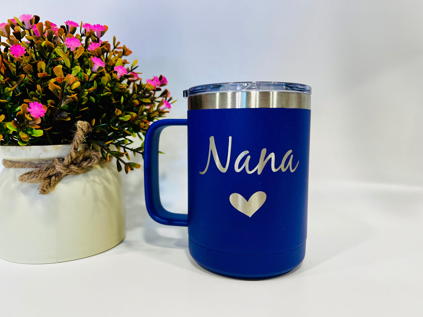 Grandma Coffee Cup, Yaya Coffee Tumbler, Insulated Coffee Mug, Stainless Steel, Personalized Mug, Christmas Gift, Personalized Gift