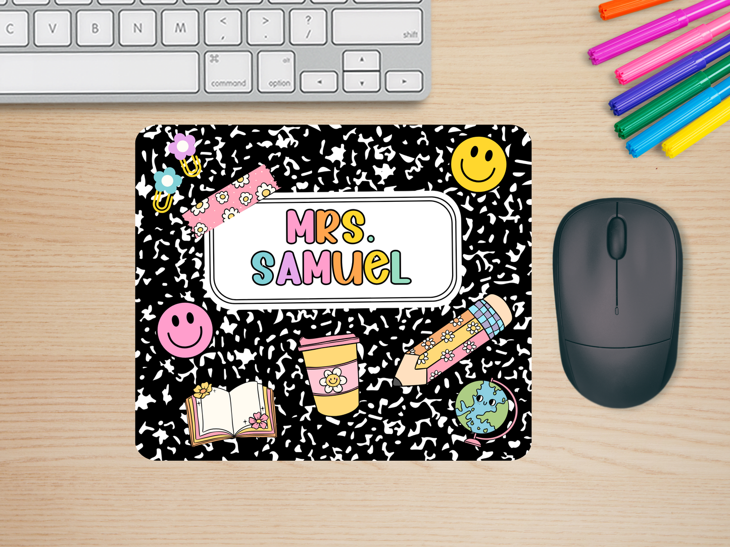 Personalized Teacher Mouse Pad – Custom Sublimated Desk Accessory for Classroom or Home Office (Copy)