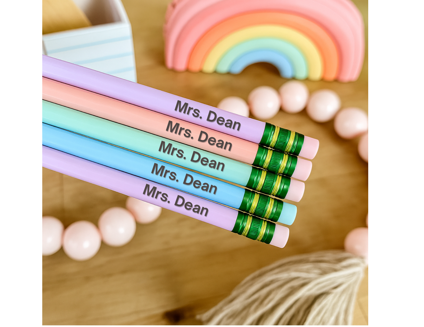Personalized Laser Engraved Ticonderoga Pencils – Classic Yellow or Pastel Set