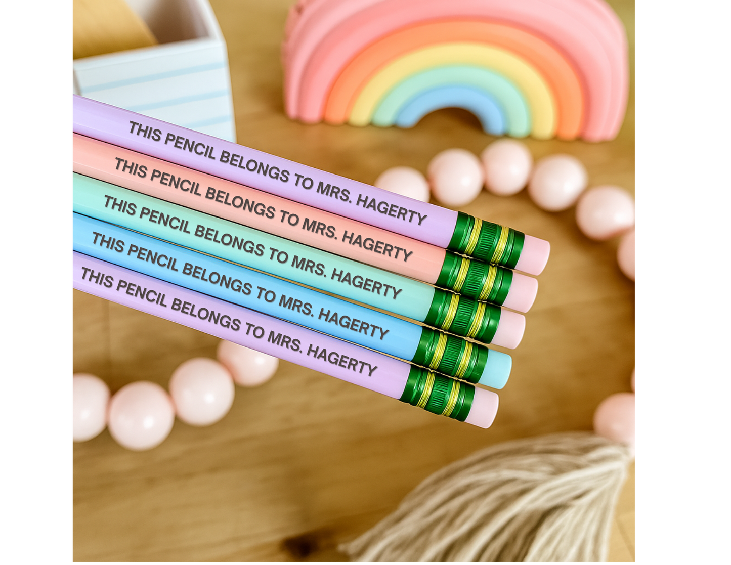 Personalized Laser Engraved Ticonderoga Pencils – Classic Yellow or Pastel Set