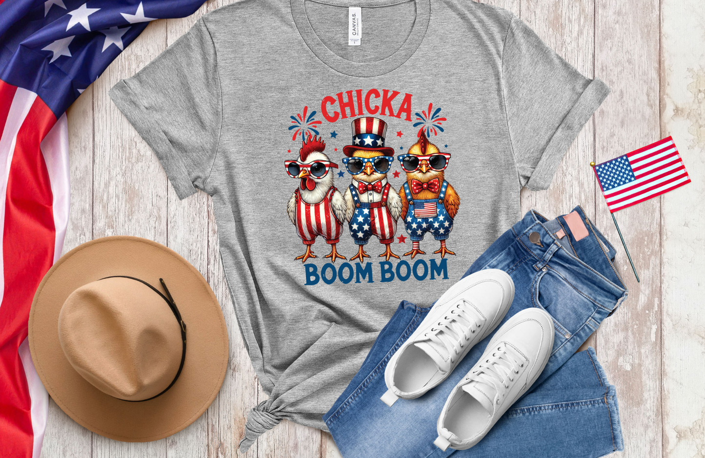 Fourth of July Shirt, Patriotic Shirt, Chicken Shirt, Unisex Tee, 4th of July, America