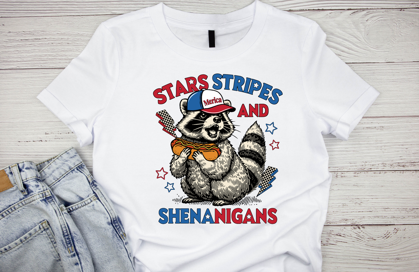 Stars and Stripes Shirt, Stars Stripes and Shenanigans, Fourth of July Shirt, Unisex Shirt