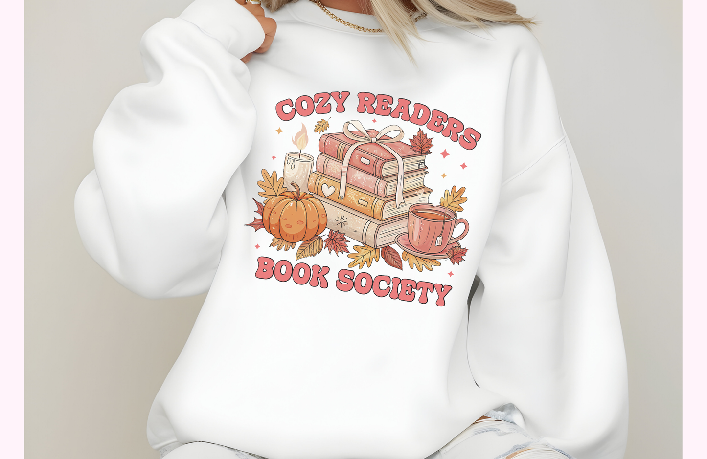 Cozy Readers Book Society Sweatshirt – Gildan 18000 Unisex Fall Book Lover Crewneck