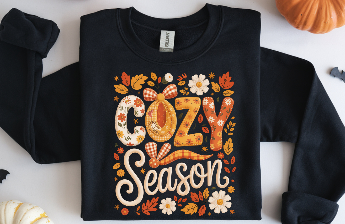 Cozy Season Fall Sweatshirt – Gildan 18000 Autumn Graphic Crewneck