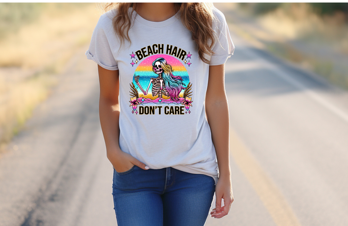 Beach Hair Don't Care Shirt, Women's Beach Shirt, Beach Teeshirt, Women's Apparel