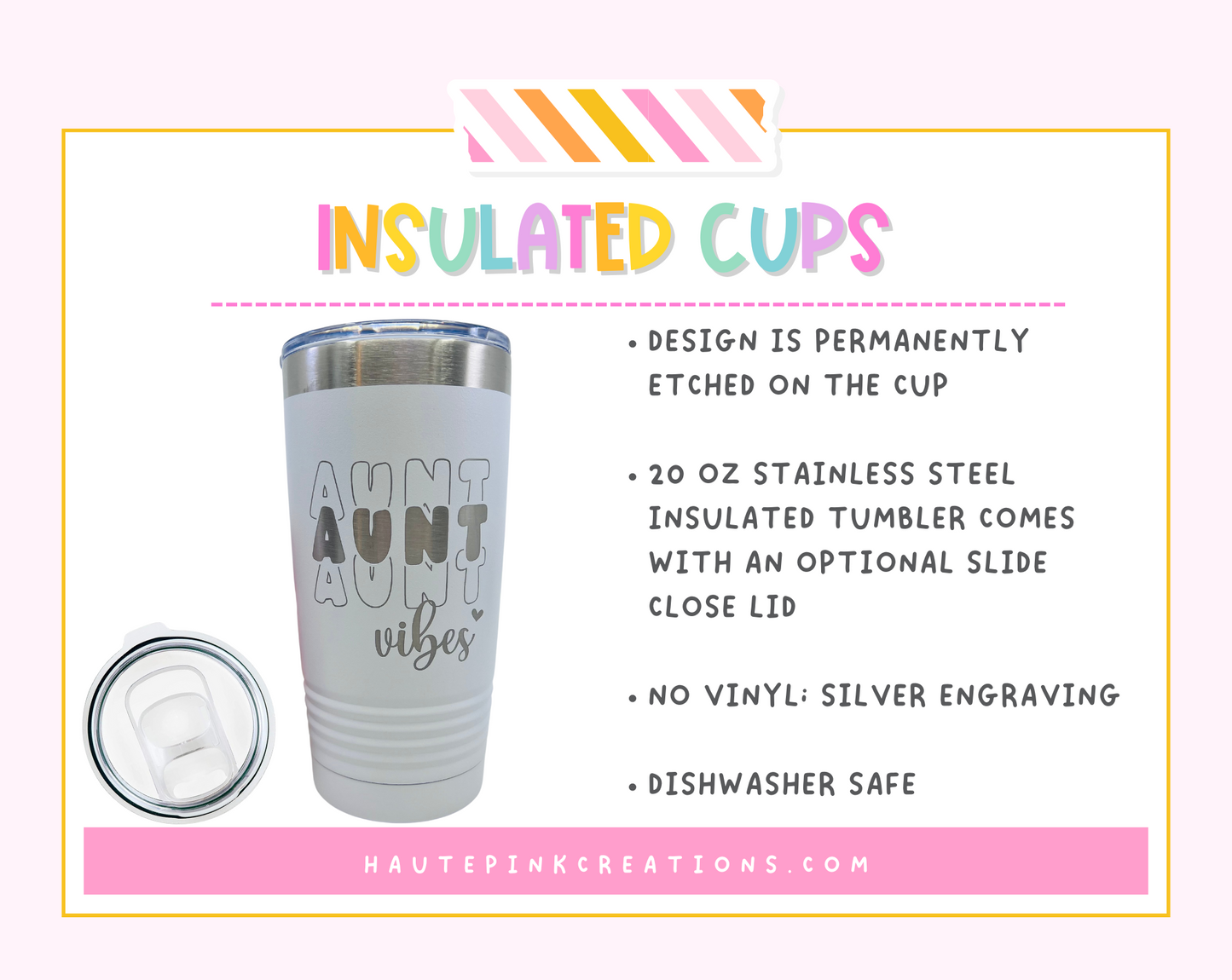 Life is Better at the Lake Travel Cup – 20 oz Laser Engraved, Personalized, Multiple Colors, Dishwasher Safe