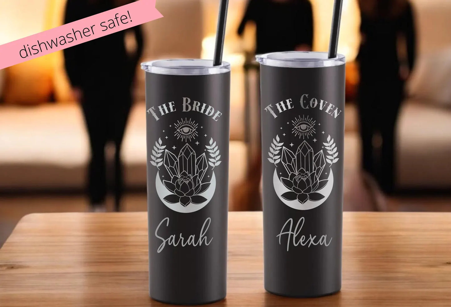 Halloween Bachelorette Party Tumblers, The Coven Spooky Cups for Witchy Celebrations, Unique Salem Theme Drinkware