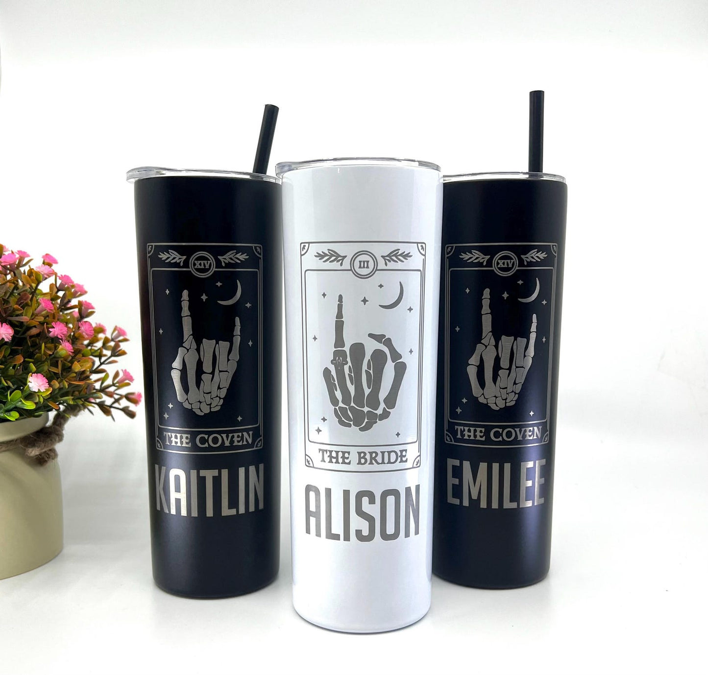 Halloween Bachelorette Party, Spooky Bachelorette Tumblers, Halloween Bachelorette, Till Death Do us Party, The Bride the Coven, Coven Bach