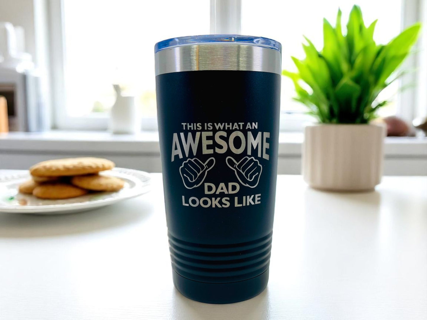 Fathers Day Coffee Mug, Insulated Travel Mug, Coffee Cup with Lid, Dad Gift Idea