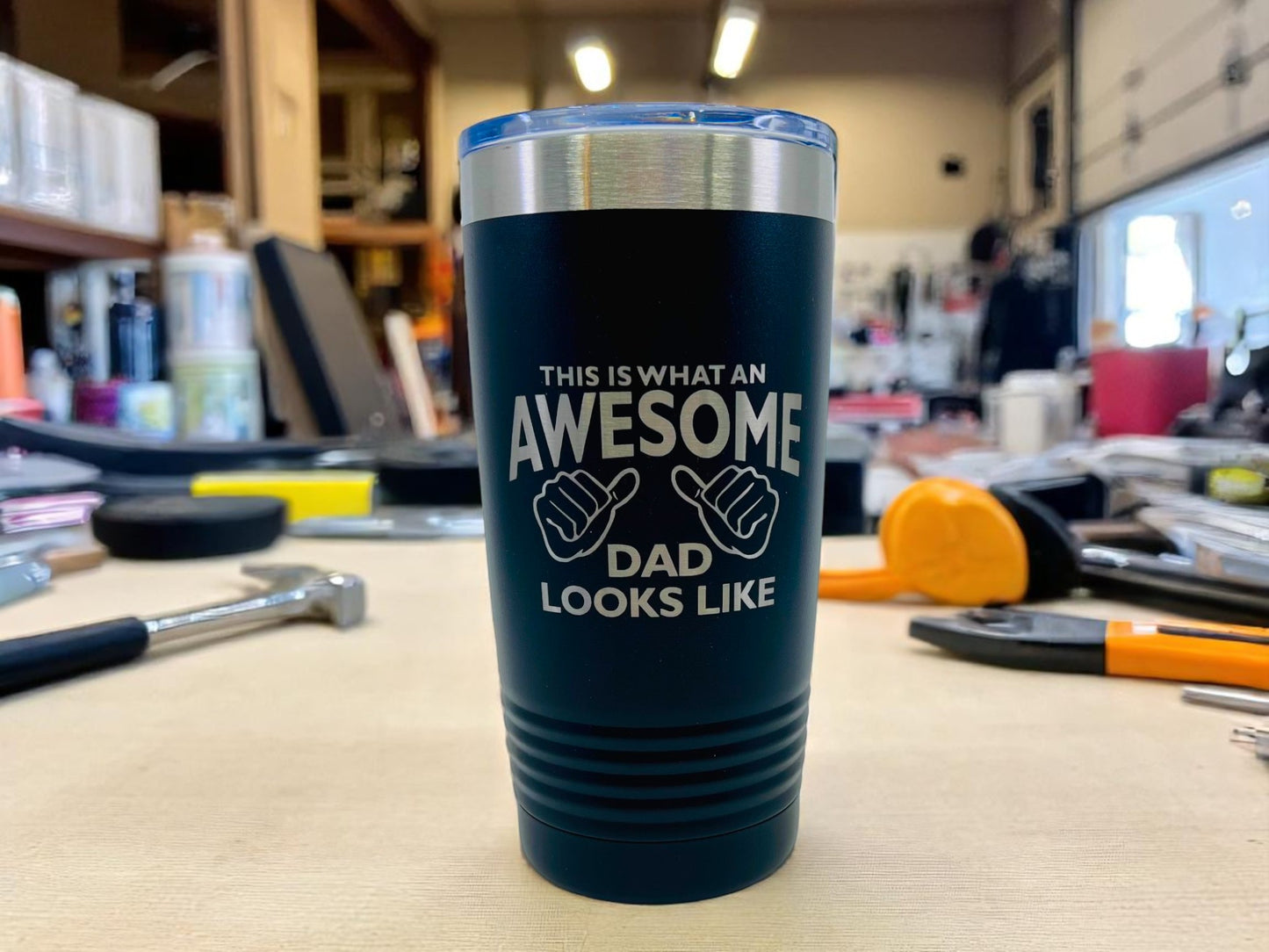 Fathers Day Coffee Mug, Insulated Travel Mug, Coffee Cup with Lid, Dad Gift Idea