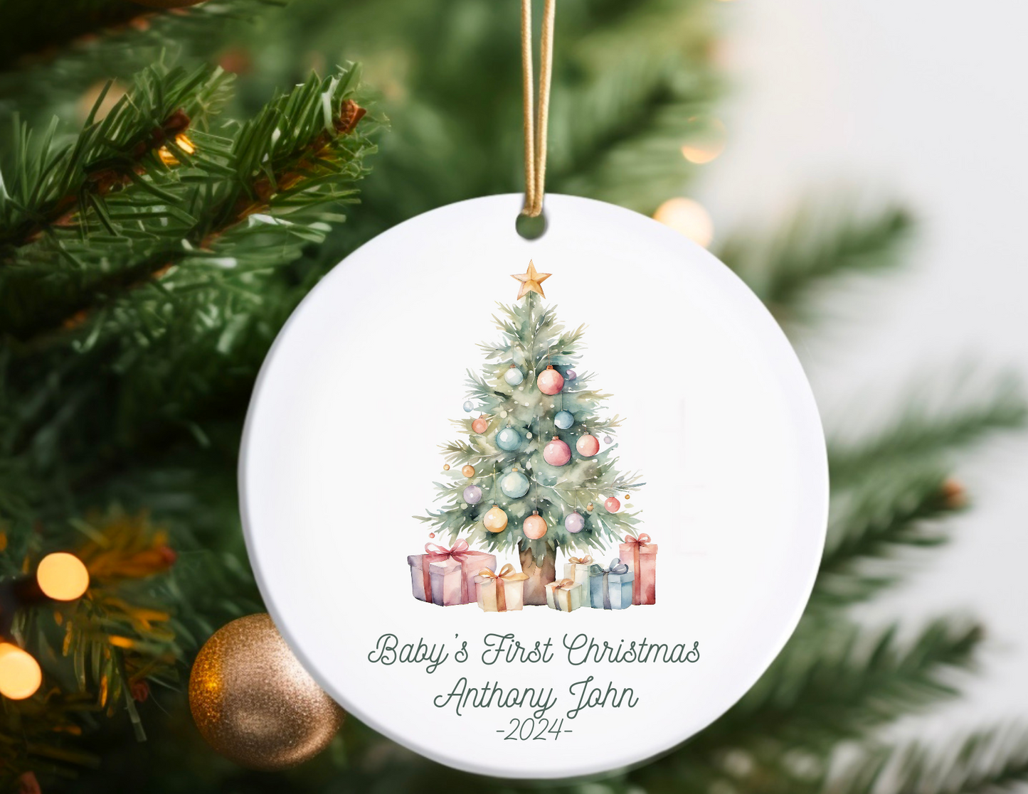 Personalized Ceramic Ornament – Custom Sublimated Holiday Decoration