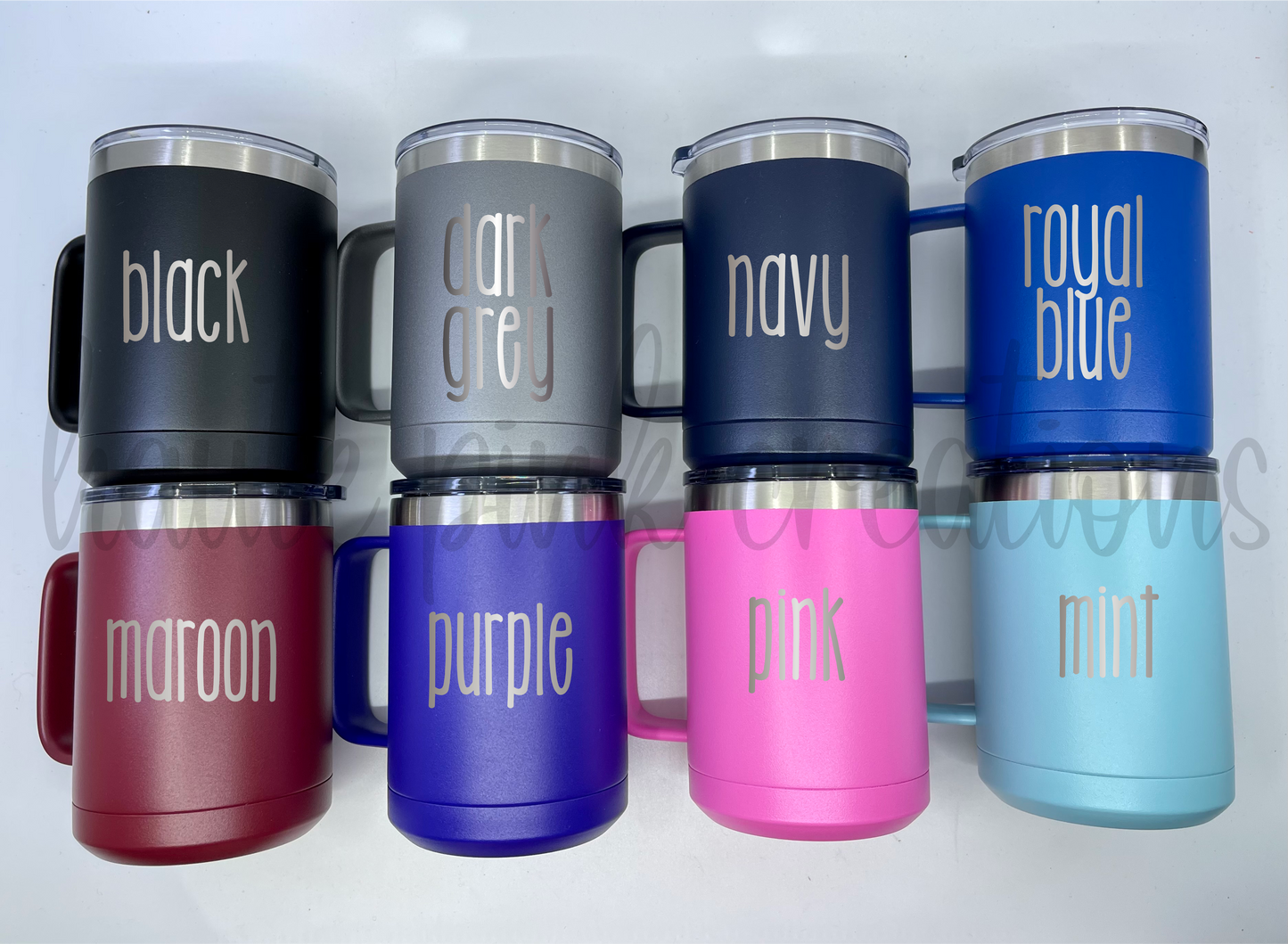 Custom Engraved Stainless Steel Insulated Coffee Mug with Lid