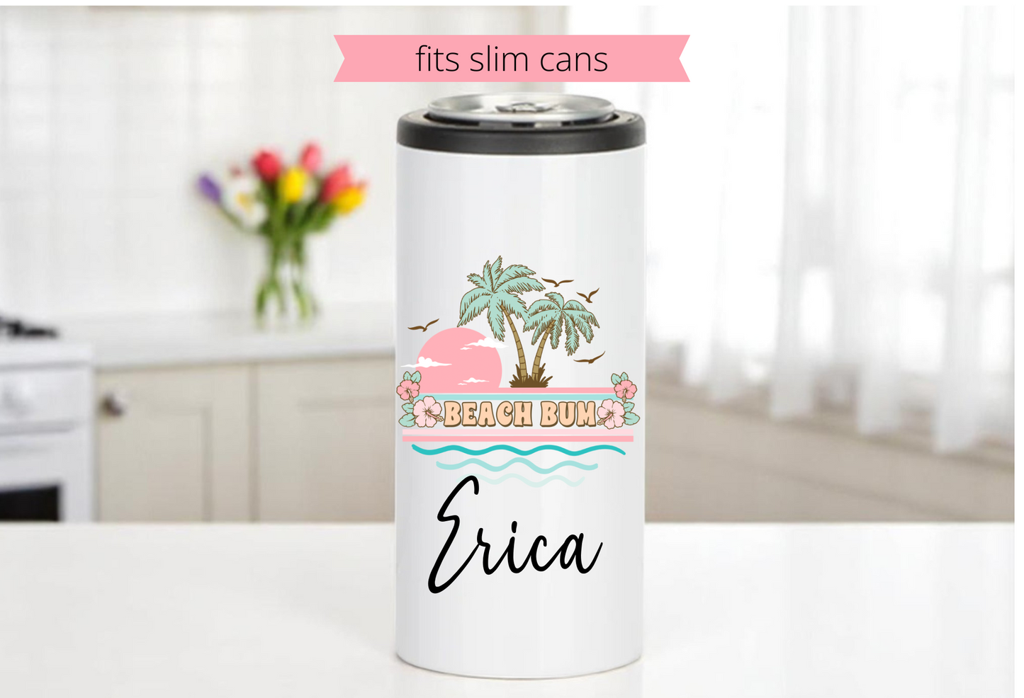 Beach Slim Can Cooler