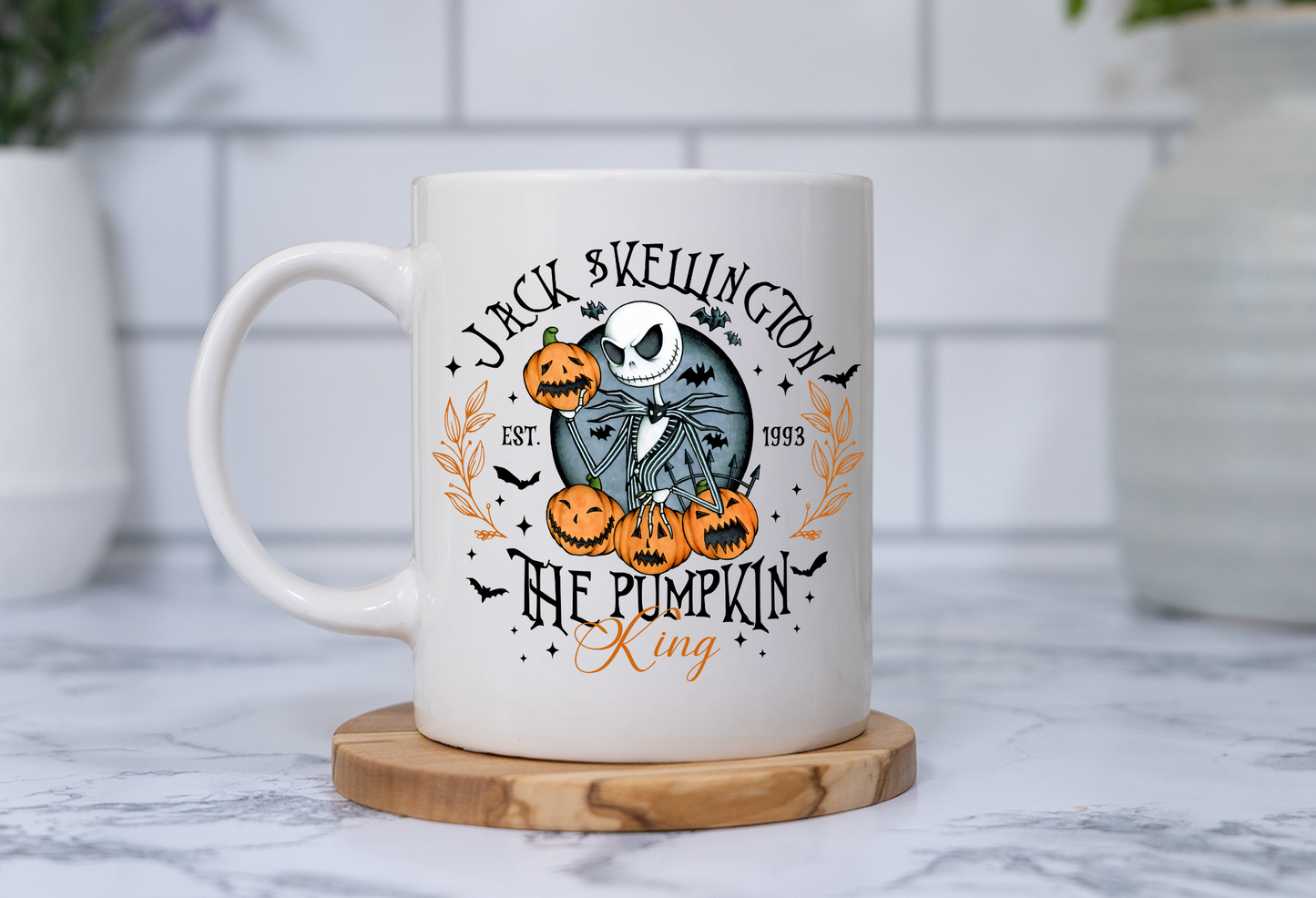 Jack Skellington Mug – 15 oz Ceramic Nightmare Before Christmas Coffee Cup, Vibrant Sublimation