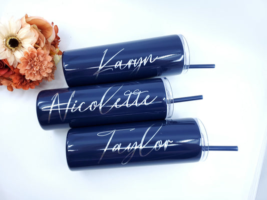 Personalized Tumbler, Stainless Steel Insulated Tumbler, Custom Tumbler with Straw