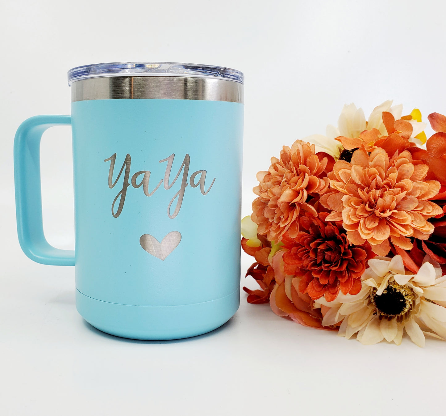 Grandma Coffee Cup, Yaya Coffee Tumbler, Insulated Coffee Mug, Stainless Steel, Personalized Mug, Christmas Gift, Personalized Gift