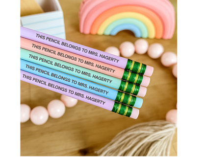 Personalized Laser Engraved Ticonderoga Pencils – Classic Yellow or Pastel Set