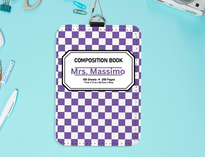 Personalized Leatherette ID Badge Holder with Lanyard – Custom Sublimated Name Tag for Teachers