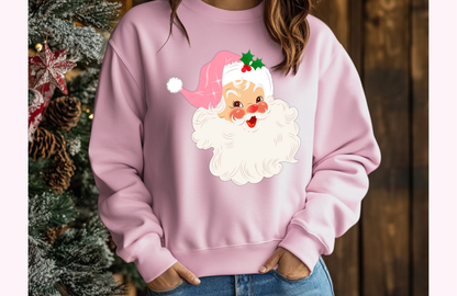 Retro Santa Claus Sweatshirt – Gildan 18000 Vintage Christmas Crewneck