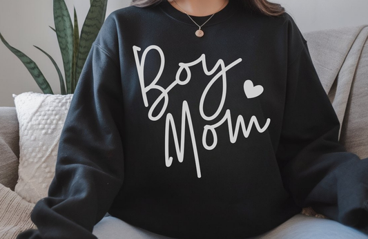 Boy Mom Sweatshirt – Gildan 18000 Cozy Mom Life Crewneck