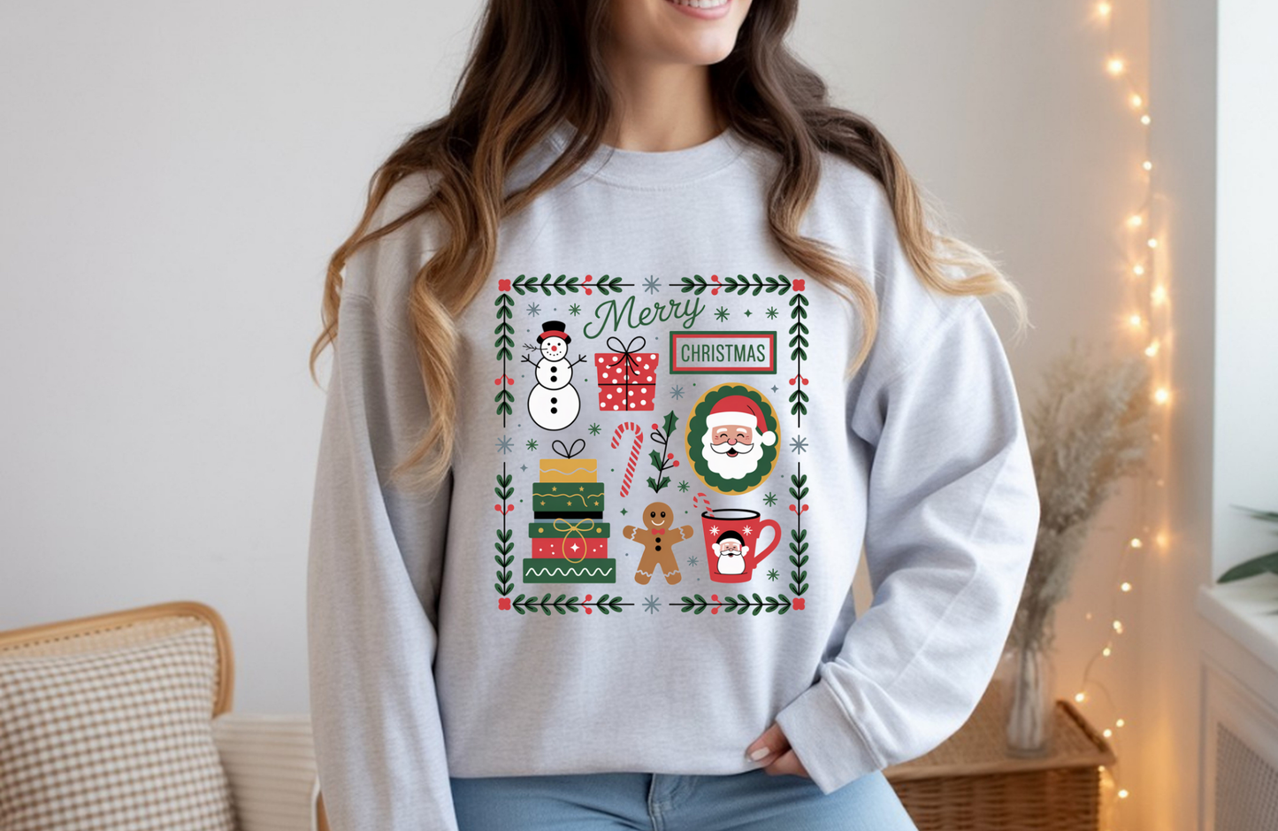 Fun Christmas Sweatshirt – Gildan 18000 Festive Holiday Crewneck