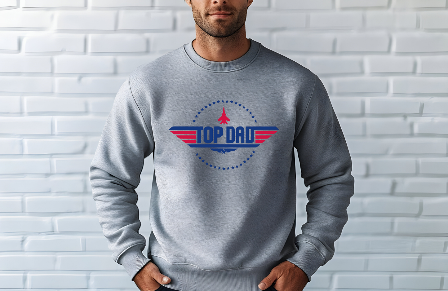 Top Dad Sweatshirt | Funny Dad Crewneck | Father’s Day Gift | Gildan 18000 Unisex Sweatshirt