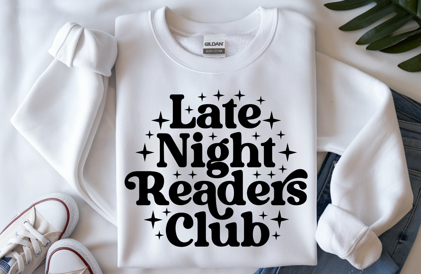 Late Night Readers Club Sweatshirt | Cozy Book Lover Crewneck