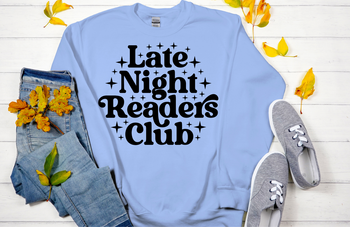 Late Night Readers Club Sweatshirt | Cozy Book Lover Crewneck