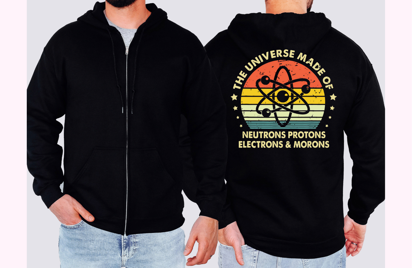 Zip Up Hoodie, Funny Science Hoodie, Gildan  Sweatshirt