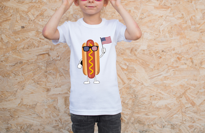 4th of July Shirt, Youth Shirt, Fourth of July, Funny Hot Dog Shirt