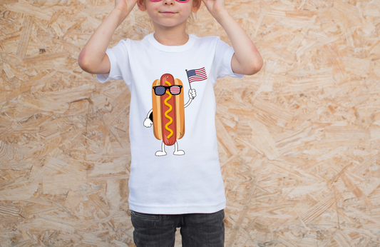 4th of July Shirt, Youth Shirt, Fourth of July, Funny Hot Dog Shirt