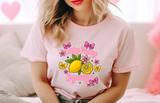 Easy Peasy Lemon Squeezy Shirt, Women's Apparel Tee Shirt, Bella Canvas Shirt