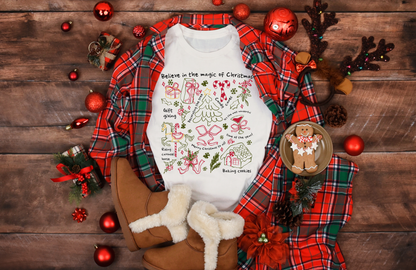 Christmas Doodle Sweatshirt – Gildan 18000 Holiday Crewneck | Cozy Winter Graphic Sweater