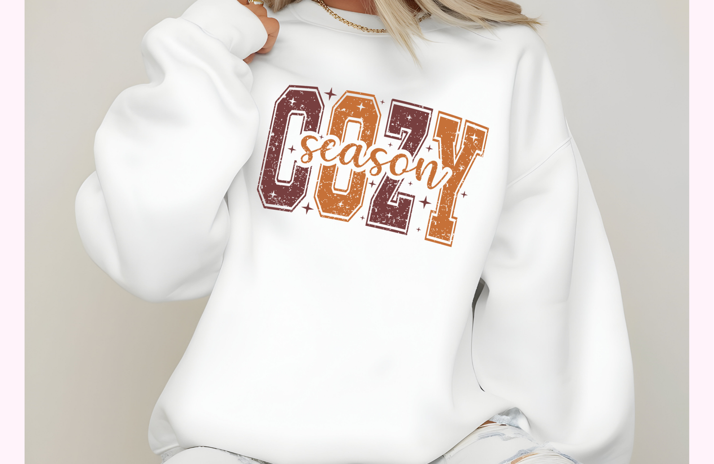 Cozy Season Sweatshirt – Fall Sweatshirt- Gildan 18000 Unisex Crewneck (DTG Printed)