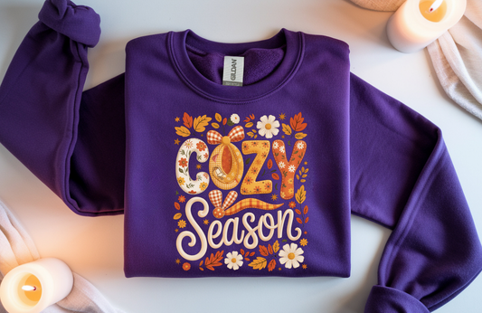 Cozy Season Fall Sweatshirt – Gildan 18000 Autumn Graphic Crewneck
