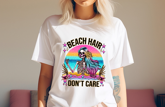 Beach Hair Don't Care Shirt, Women's Beach Shirt, Beach Teeshirt, Women's Apparel