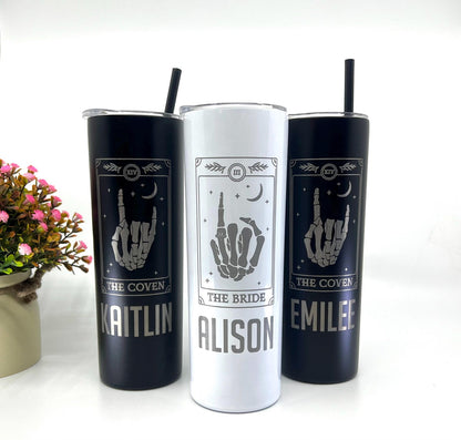 Halloween Bachelorette Party, Spooky Bachelorette Tumblers, Halloween Bachelorette, Till Death Do us Party, The Bride the Coven, Coven Bach