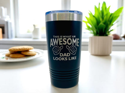 Fathers Day Coffee Mug, Insulated Travel Mug, Coffee Cup with Lid, Dad Gift Idea