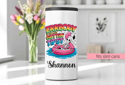 Insulated Lake Coozie, Everybody on the Lake getting Tipsy, Sarcastic Coozie, Insulated Cooler, Skinny Can Cooler
