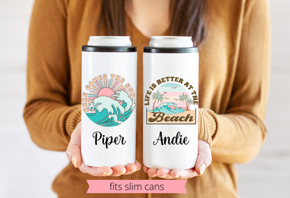 Beach Slim Can Cooler