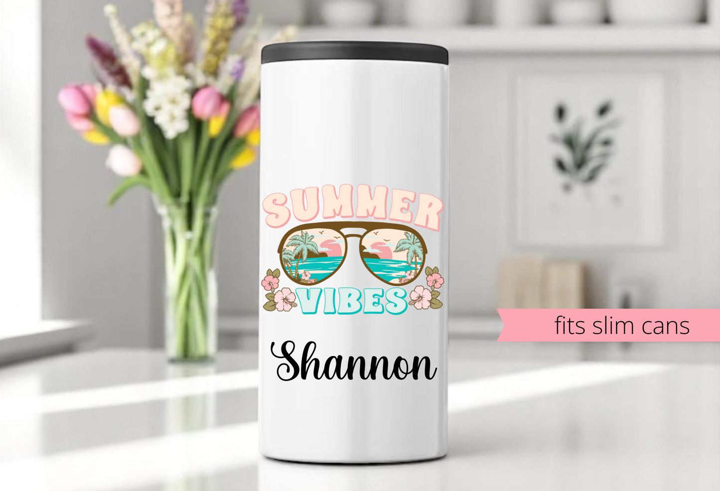 Beach Slim Can Cooler
