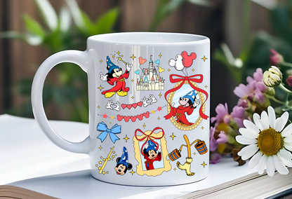 Sorcerer Mickey 15oz Ceramic Mug – Colorful Disney Sublimated Coffee Cup