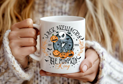 Jack Skellington Mug – 15 oz Ceramic Nightmare Before Christmas Coffee Cup, Vibrant Sublimation