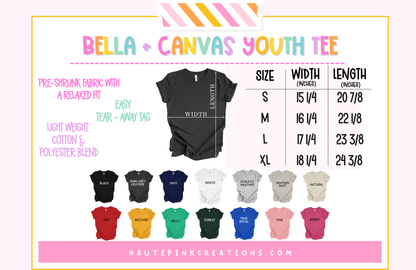 Red, White, and RAWR Kids Tee – Patriotic Dinosaur Graphic on Youth Bella + Canvas Shirt